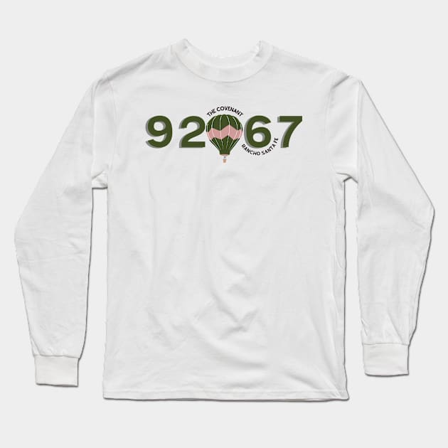 92067 The Covenant Rancho Santa Fe San Diego Design Long Sleeve T-Shirt by S0CalStudios